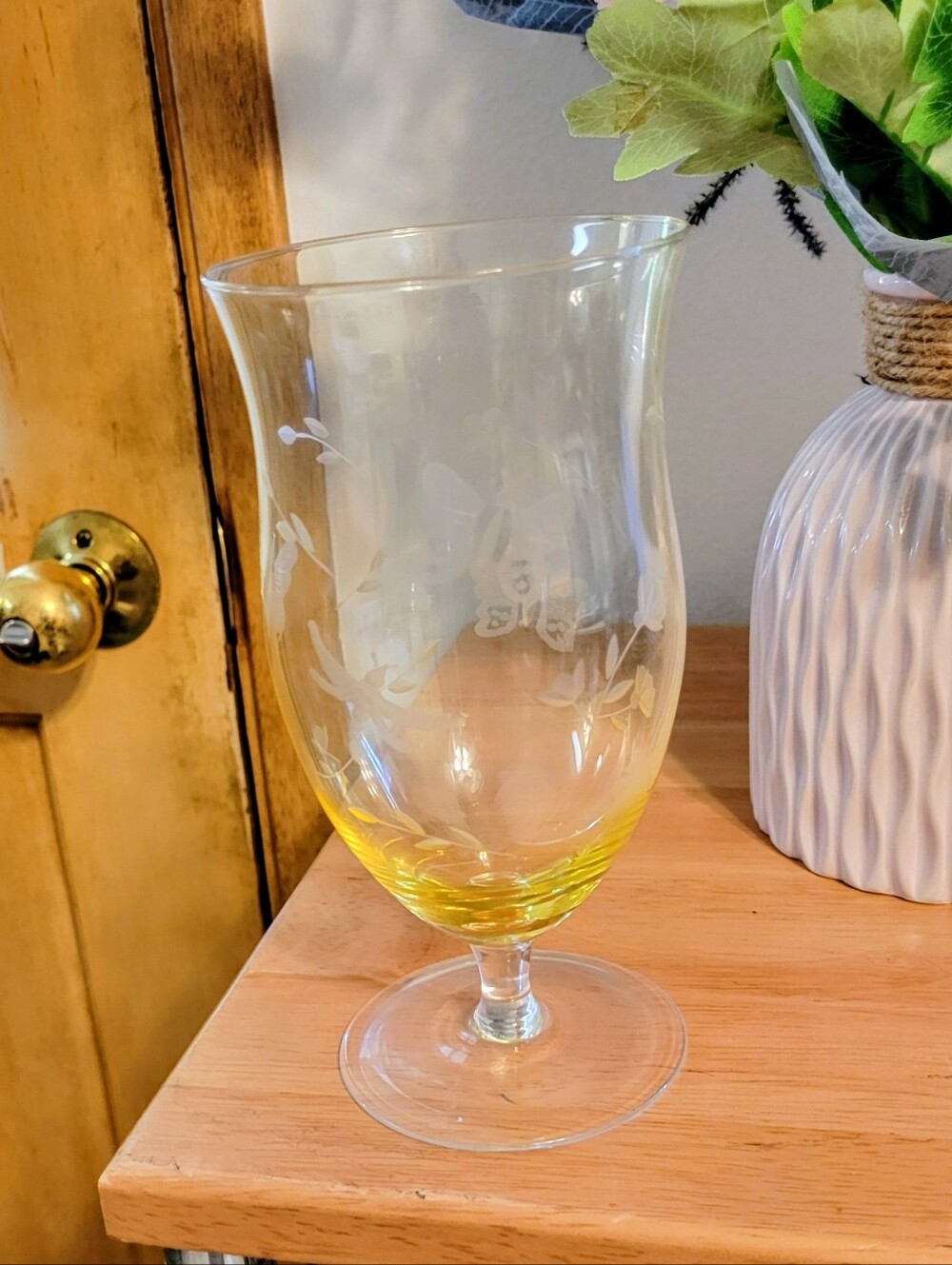Lenox Vintage Butterfly Meadow Etched Colored Ice Tea Glasses Set Of 4, 18 Oz. - Picture 11 of 16